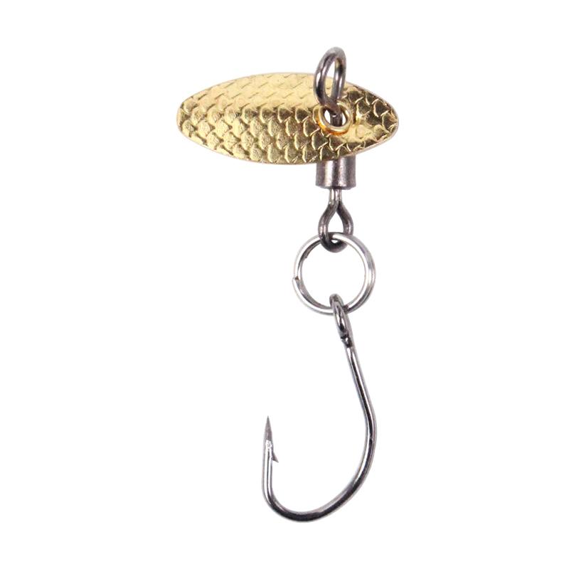 1/10 stk Mikro Roterende Glitter Amerikansk Roterende Loop Krog Metal Jigs Fiskebait Mini Glitter Guld Sølv Roterende Svingbait