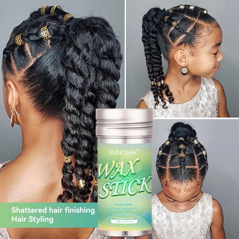 75g Broken Hair Artifact Hair Wax Stick Gel Cream Styling Hair Frizz Fixed Fluffy Children Men and Women Styling Wax