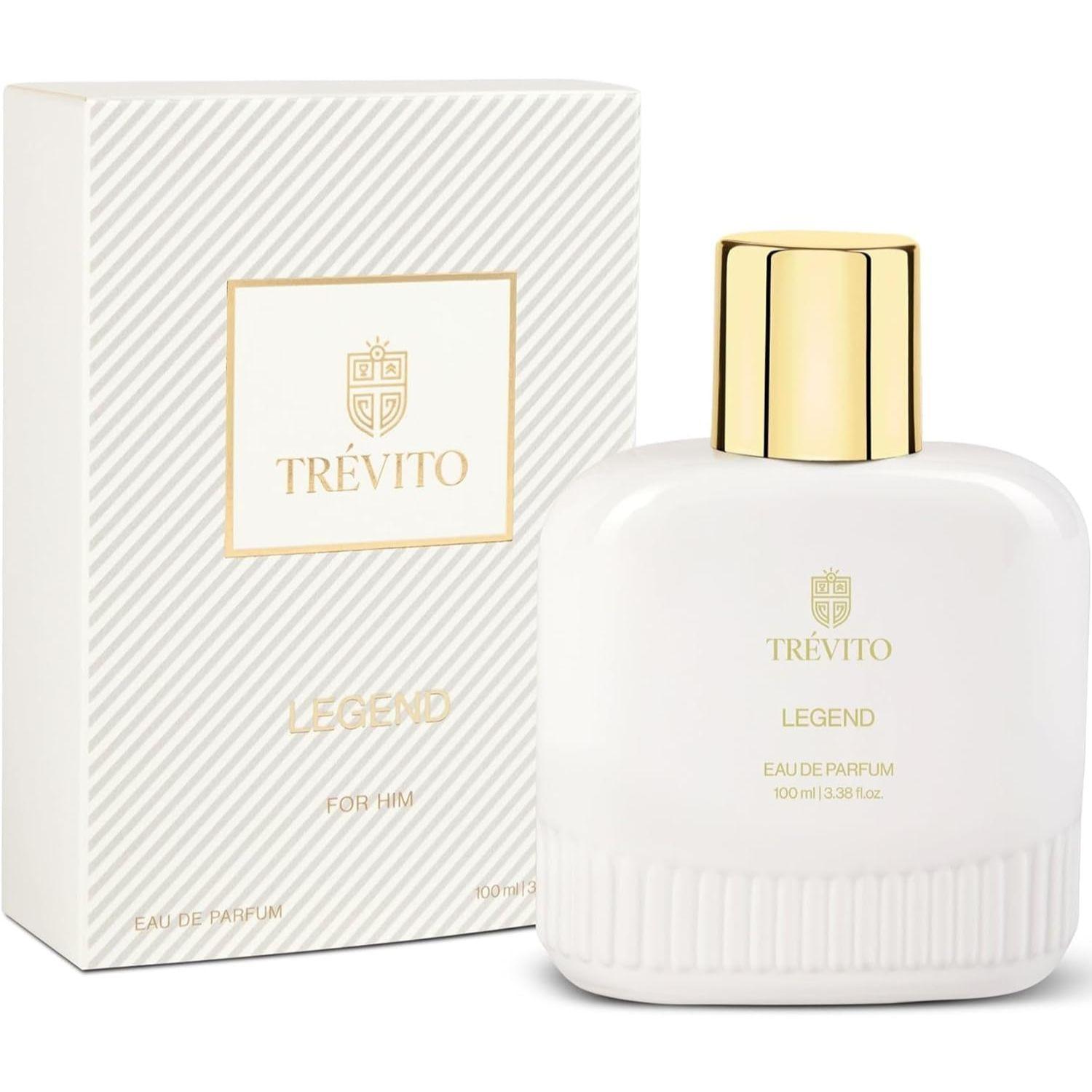 TRÉVITO Legend Luxury Perfume for Men 100ml | Long Lasting Eau de Parfum | Aromatic Fougere Fragrance | Premium Skin Friendly Men s Perfume 100ML