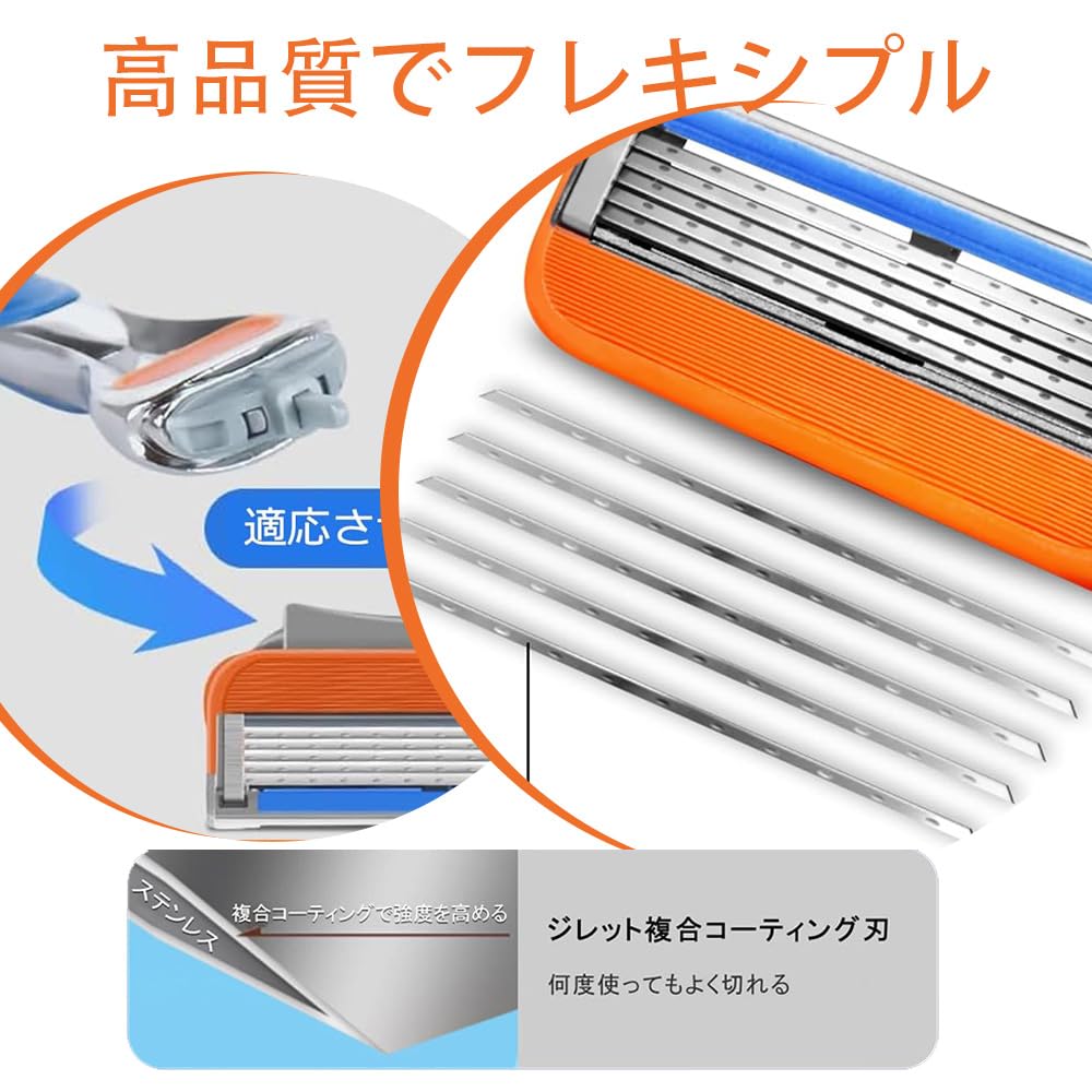 Gillette Replacement Blades Compatible with Manual Razors Fusion/ProGlide - (5-blade) - 12-pack