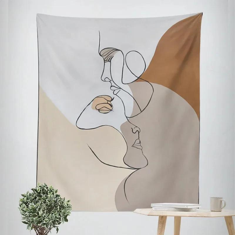 Home Wall Decoration Tapestry Simple Pattern Decoration Hanging Cloth Office Living Room Tapestry