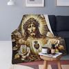 Jesus Christ Angelic Heart Religious Blanket Soft Warm Flannel Throw Blanket Bedspread for Bed Living Room Picnic Travel Home
