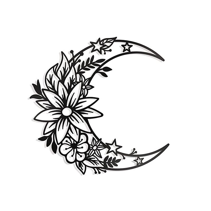 

Железный художественный металлический кулон, подвесные украшения, выдолбленная Луна, настенный садовый декор, украшения для дома