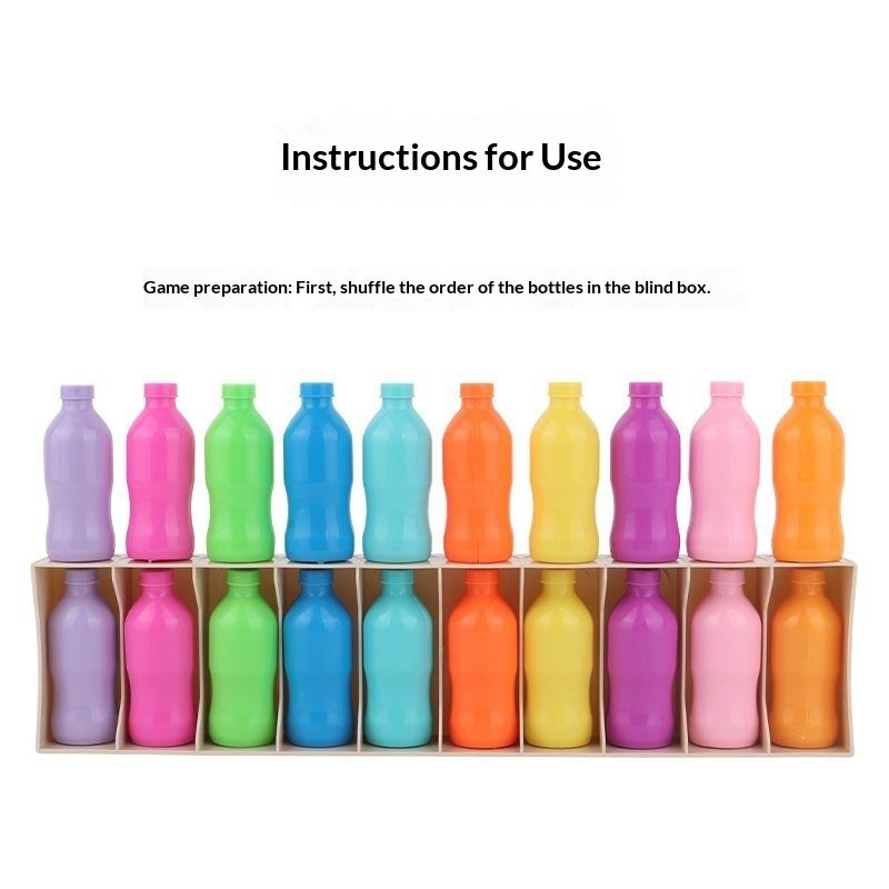 1Set Guess The Bottle Game Puzzle Colorful Classification Toy For Kids Memory Training Games Parent-child Interaction Board Game