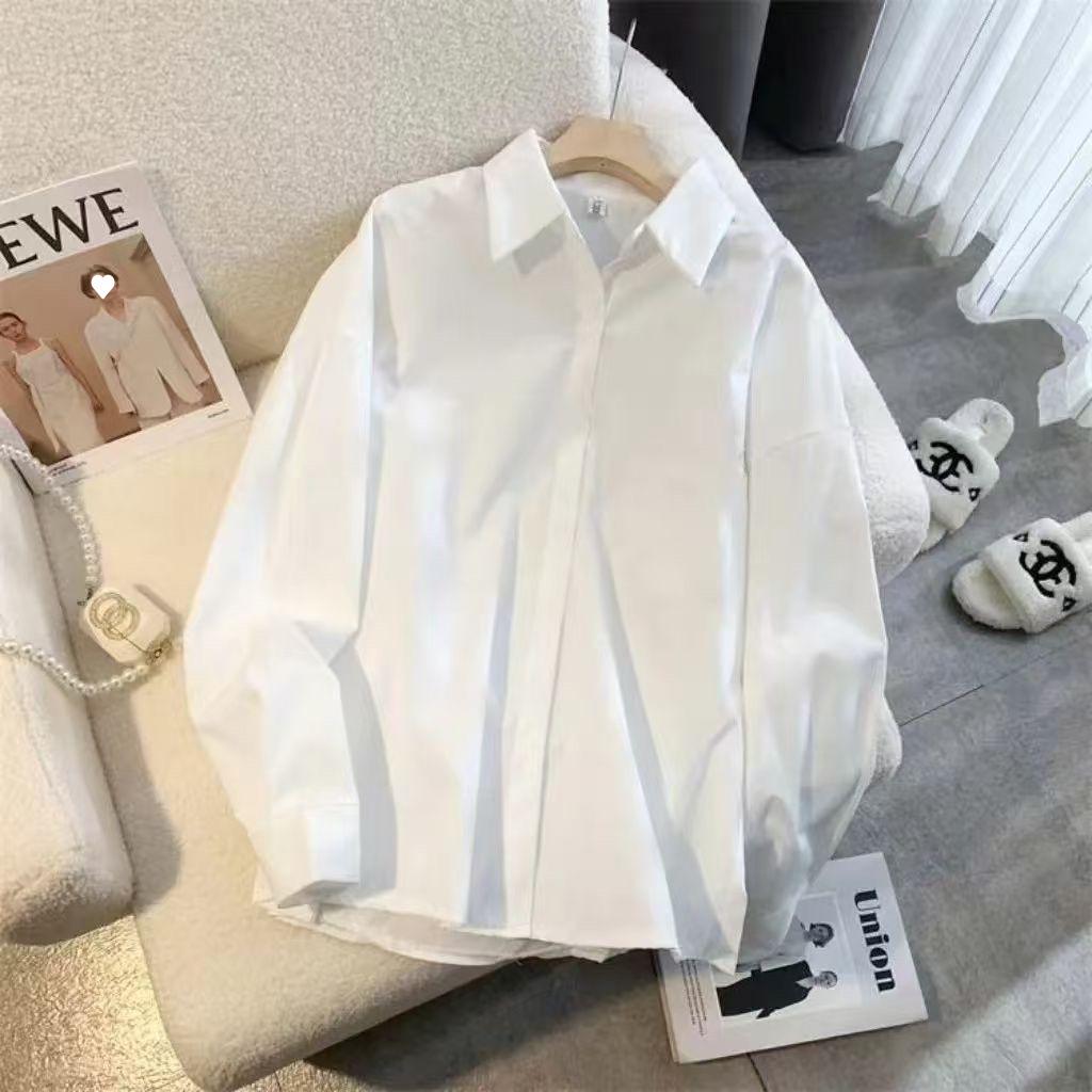 Chic Korean-Style Women's Long-Sleeve Versatile Shirt