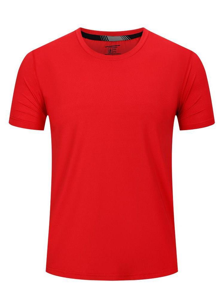 Ice Silk Quick-Dry Round Neck Sports T-Shirt for Outdoor, Tennis, Running, Auto Repair, and Advertising with Short Sleeves and Logo Print