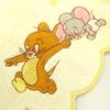 Marushin Mini Tom and Sweet Home 25 x 25 cm Towel, Jerry, Yellow, 4105021700, Approx.