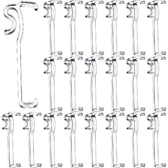 Blulu 3 Inch Valance Clips Window Blind Hidden Clip Clear Plastic Retainer Latent for Horizontal Blind(12 Pieces)