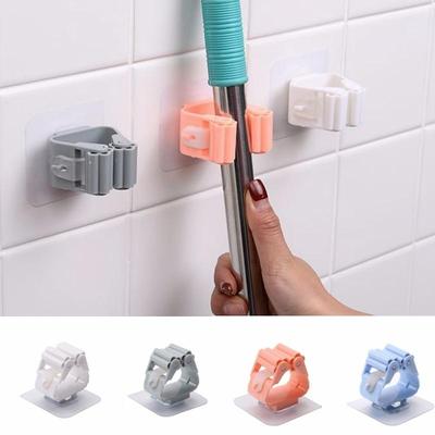 1 Stück Klebehaken Mehrzweckhaken Wandmontiert Mop Organizer Halter Rack Bürste Besen Aufhänger Haken Küche Badezimmer Starke Haken