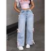 Women's Black Baggy Jeans Harajuku Y2k Aesthetic Butterfly Denim Trousers Korean Jean Pants Vintage Wide Leg Pants