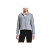 Under Armour Solid Color Training Hoodie Jacket Women Jackets Gray 1379881-011