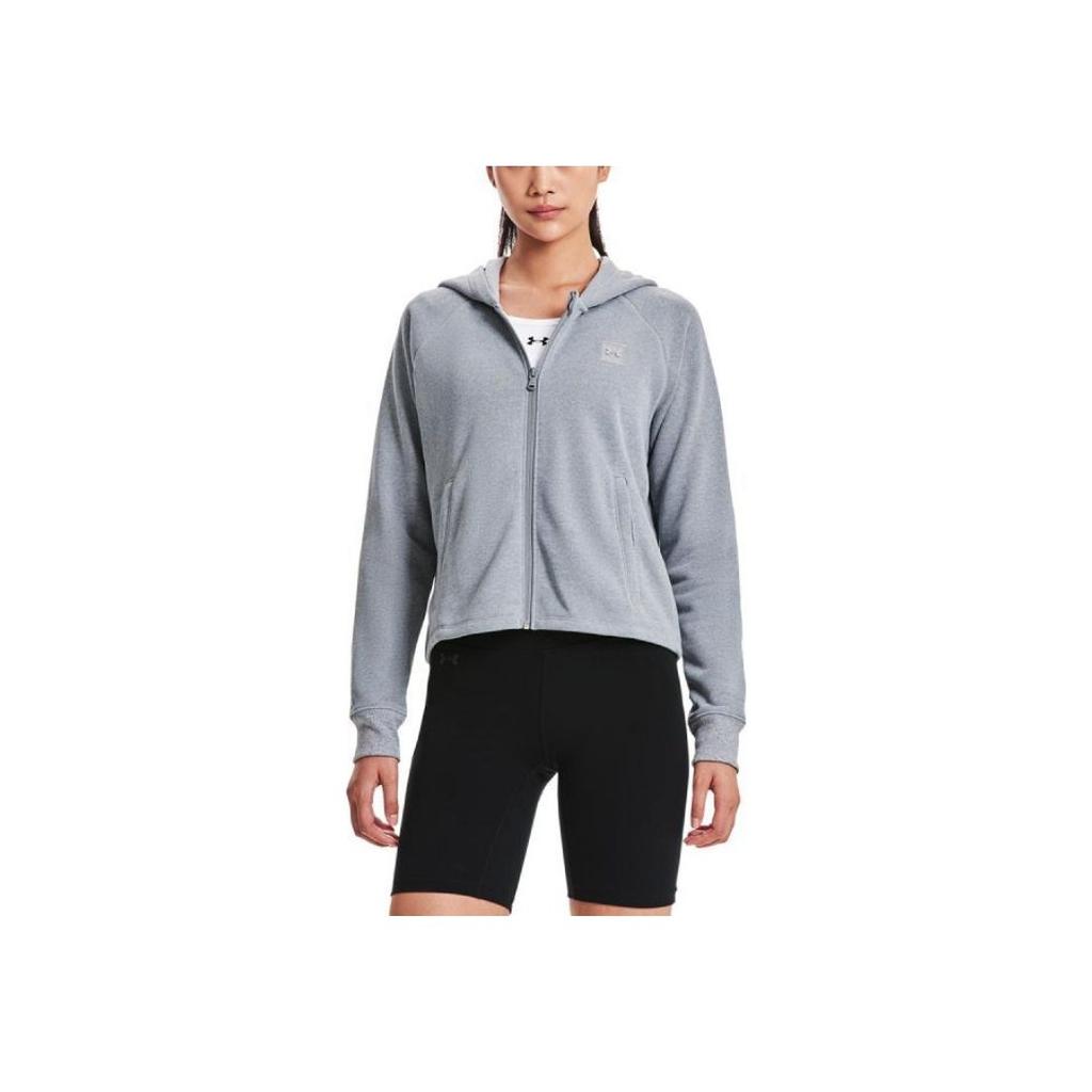 Under Armour Solid Color Training Hoodie Jacket Women Jackets Gray 1379881-011