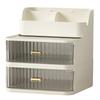 Multifunctional Desktop Cosmetics Organiser With Drawer Stacking Plastic Storage Trays For Beauty Tools School Supplies