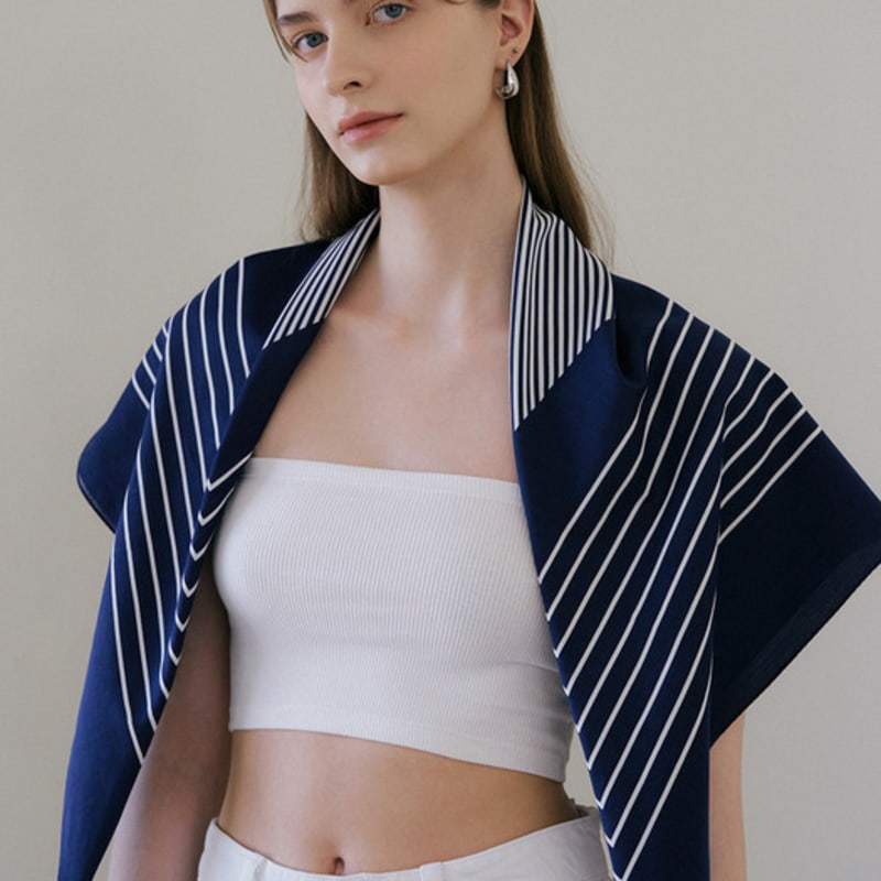 

BB’DE SOLI’DE mild cotton scarf (2color) navy