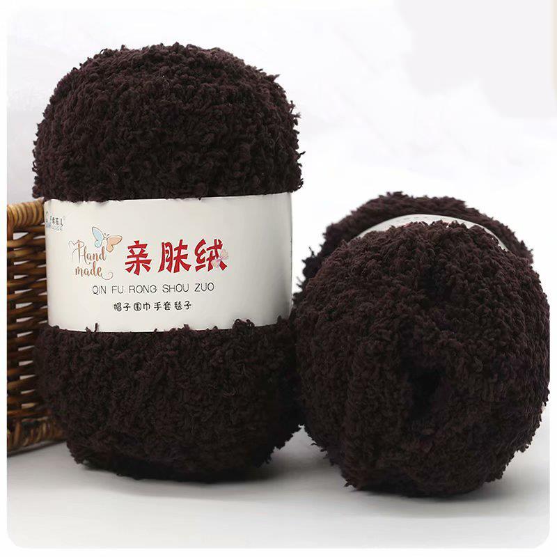 50 g/Bündel Chenillegarn, weicher, dünner Korallensamt-Handtuchfaden zum Stricken, Häkelgarn, Handstricken, Häkeln, DIY-Pullover, Puppen