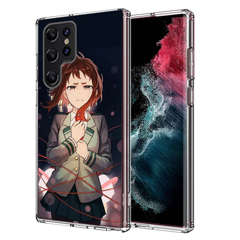 1pc Ochako Uraraka Capa Phone Case For Samsung S26 Ultra S25 Edge Galaxy S23 S21 S20 S24 FE S22 S10 Plus Cover Clear TPU Shell C