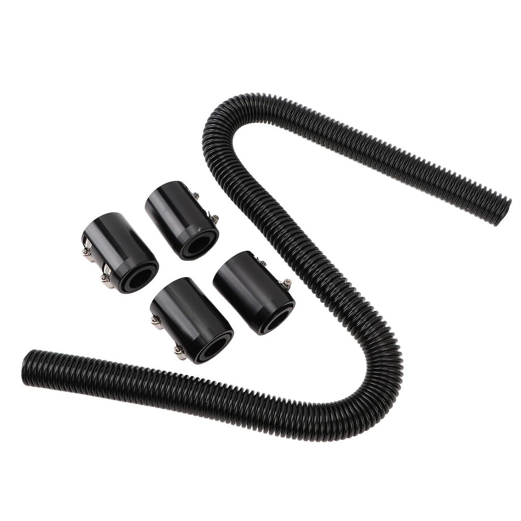 48inch Flexible Coolant Water Hose Kit Heat Resistant Stainless Steel Heat Dissipation Hose Set with 4