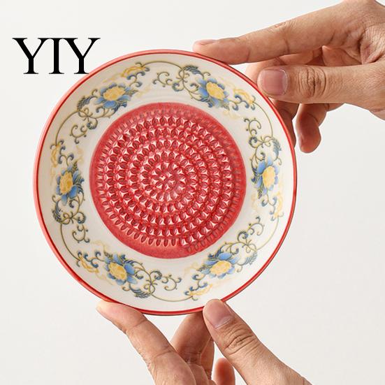 Piatto da portata per aglio Piatto con piastra macina-grattugia in ceramica, Grattugia manuale per zenzero e frutta Ciotola, Vassoio multifunzione per la preparazione, Cucina moderna minimalista