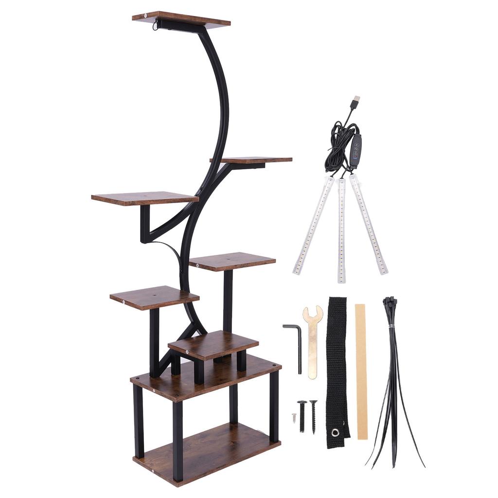 Plant Stand Indoor with Grow Lights Tiered Plant Shelf Corner Plant Stand Tree Shaped Flower Holder