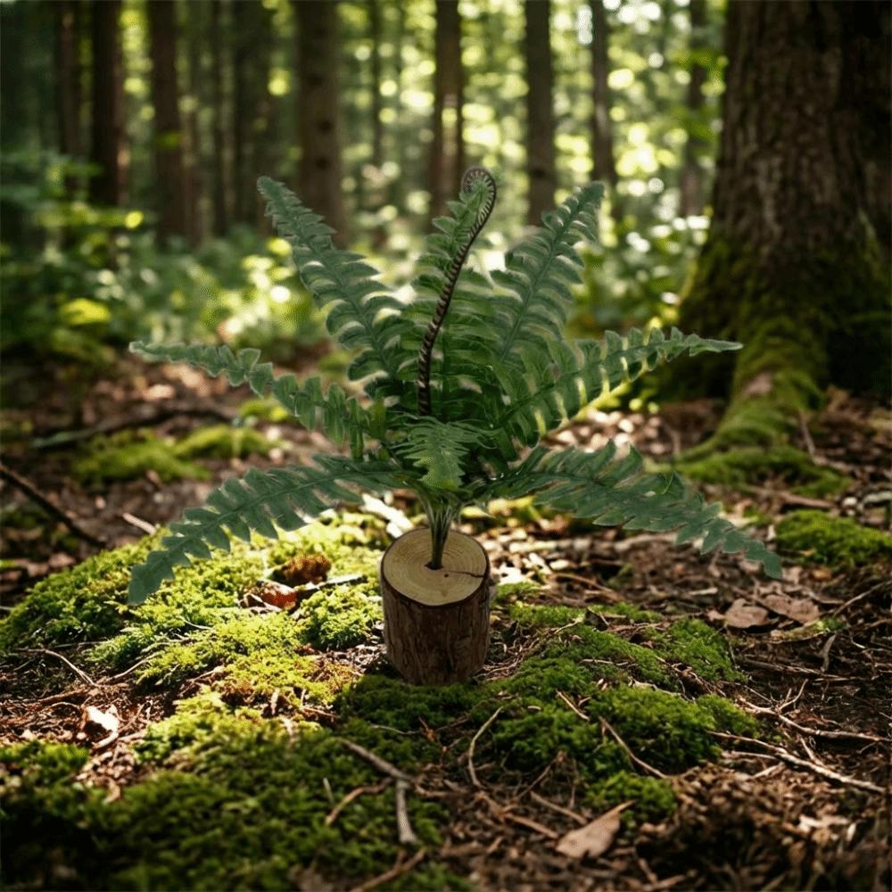 Real Touch Fake Fern Plant 16 Leaves Fake Boston Fern Leaves Durable Faux Plants Shrubs  Hotel