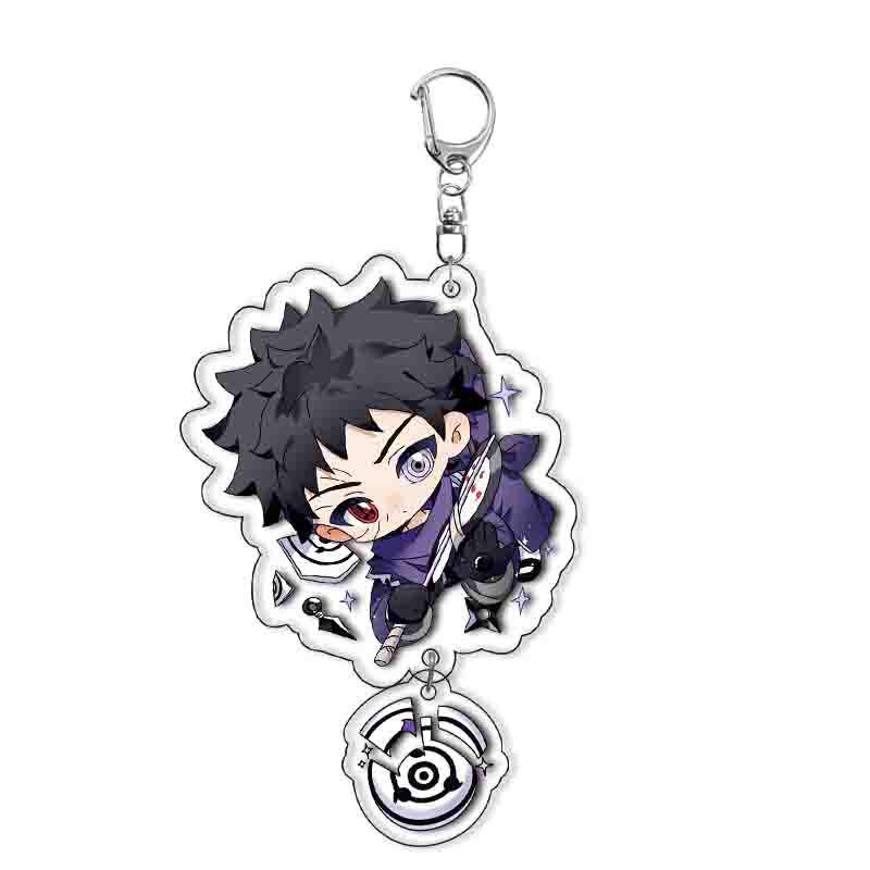 Акриловый брелок Наруто и Саске - Аниме-мерч Подвеска для рюкзака 55mm keychain + 25mm pendant