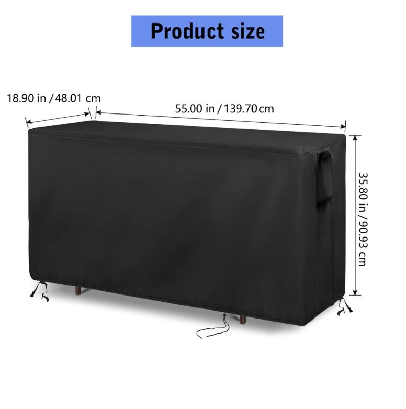 Bad Weather Prevent Patio Bar Table Protectors 55Inch Oxford Cloth Dustproof Water Resistant Cover For Outdoor Bistro Use