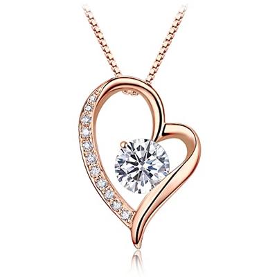 Takeda Jewelry Open Heart Necklace, 0.5ct Diamond, S925, 45cm, Venetian Chain, Adjustable Strap, Nickel-Free, Hypoallergenic, Jewelry Case, Warranty C