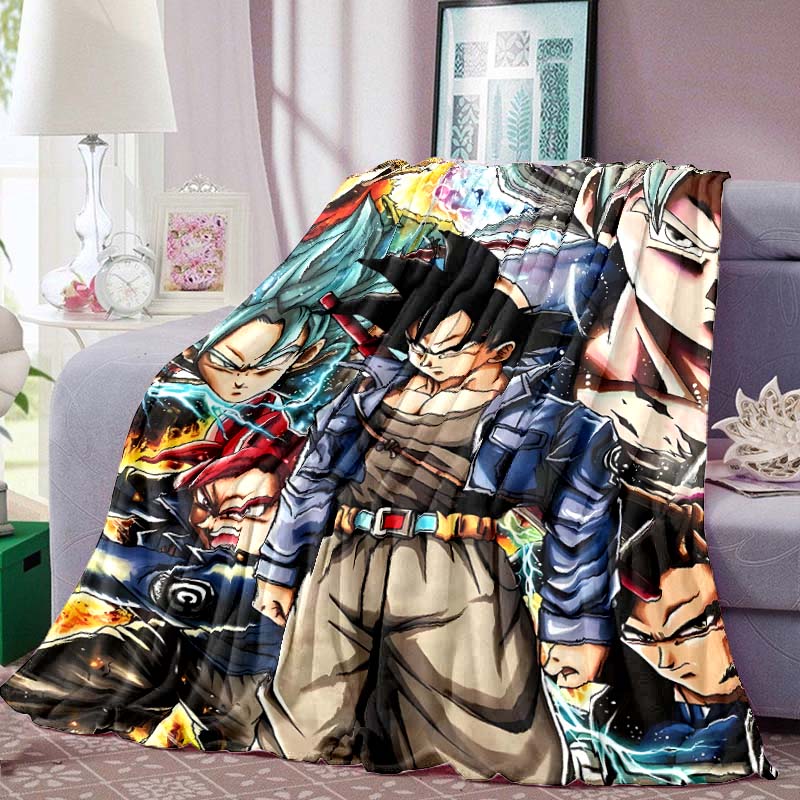

Dragon Ball Anime Print Blanket Warm Comfortable Flannel Blanket for Bedrooms, Sofas, Beds, Chairs, Picnics, Travel-LXR9 75x90cm