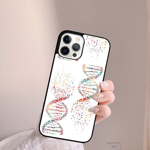 Retro DNA Science Illustration Phone Case For iPhone 17 Air 13 12 14 15 16  Cover For Apple Pro Max Plus Coque