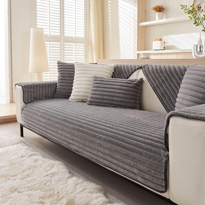 Luxury Plush Sofa Cushion, Winter Warm Flannel Chair Cushion, Soft Comfortable Decorative Cushion for Couch, Sofa, Bed