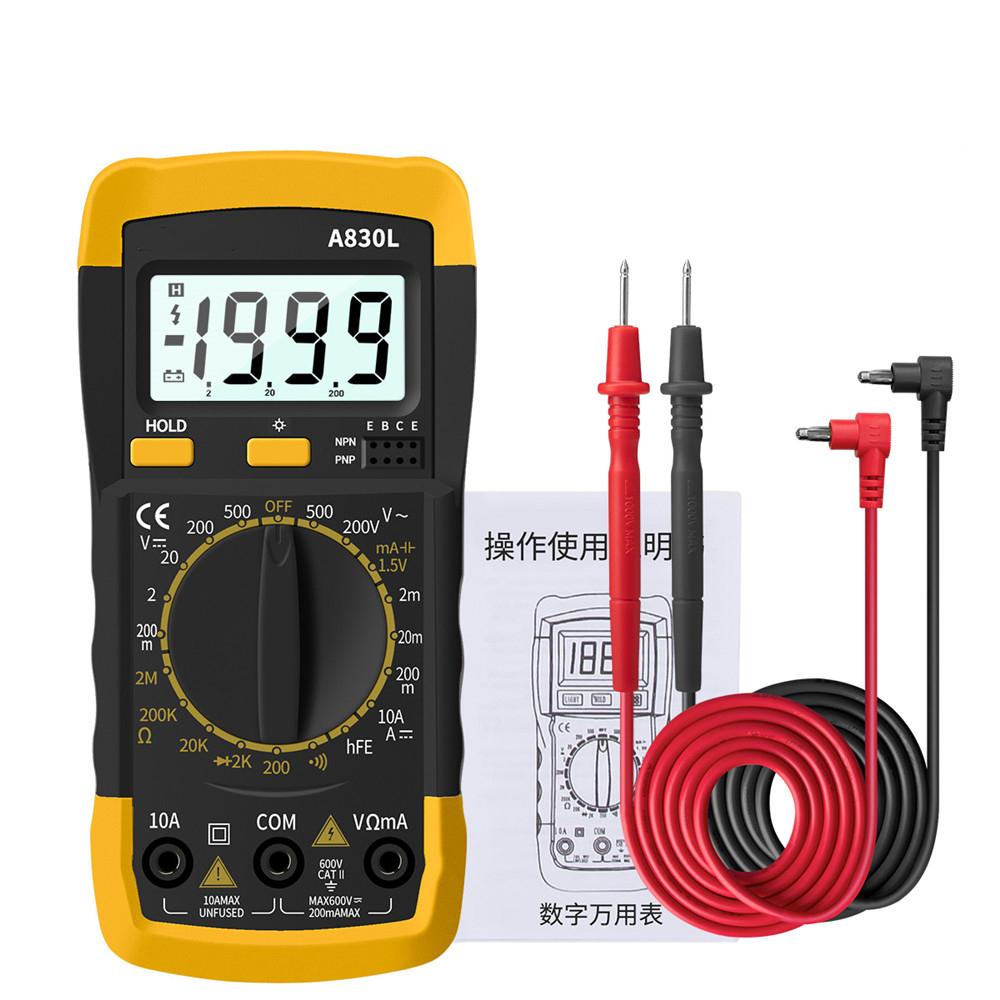 Freguency Multitester Current Tester Luminous Display with Buzzer FunctionA830L LCD Digital Multimeter AC DC Voltage Diode