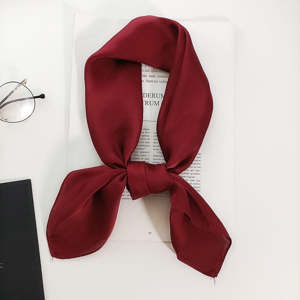 Fashion 70*70Cm Square Silk Scarf For Women Ladies Satin Neck Hair Tie Bandana Female Foulard Beach Stoles Hijab Scarves Pareo