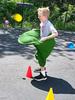 Granny Pants Field Family Reunion Game with 4 Bouncy Balls Freaky Party Game with Oversized Pants for Outside Backyard Field Day