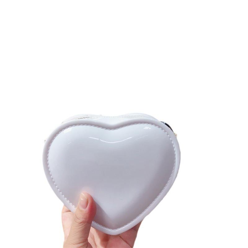 2025 Cute Peach Heart Mini Jelly Coin Purse - Fashionable, Child-Friendly Lipstick Bag