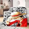 OnePiece Anime Print Blanket Warm Comfortable Flannel Blanket Suitable for Bedrooms, Sofas, Beds, Chairs, Picnics, Travel
