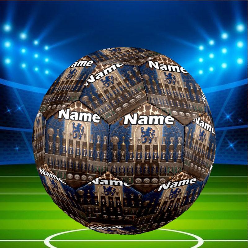 Custom Name Personalized Chelsea Football Club Print Size 5 Soccer Ball Training & Match Football, for Team, Kicking, Gift for Football Enthusiasts