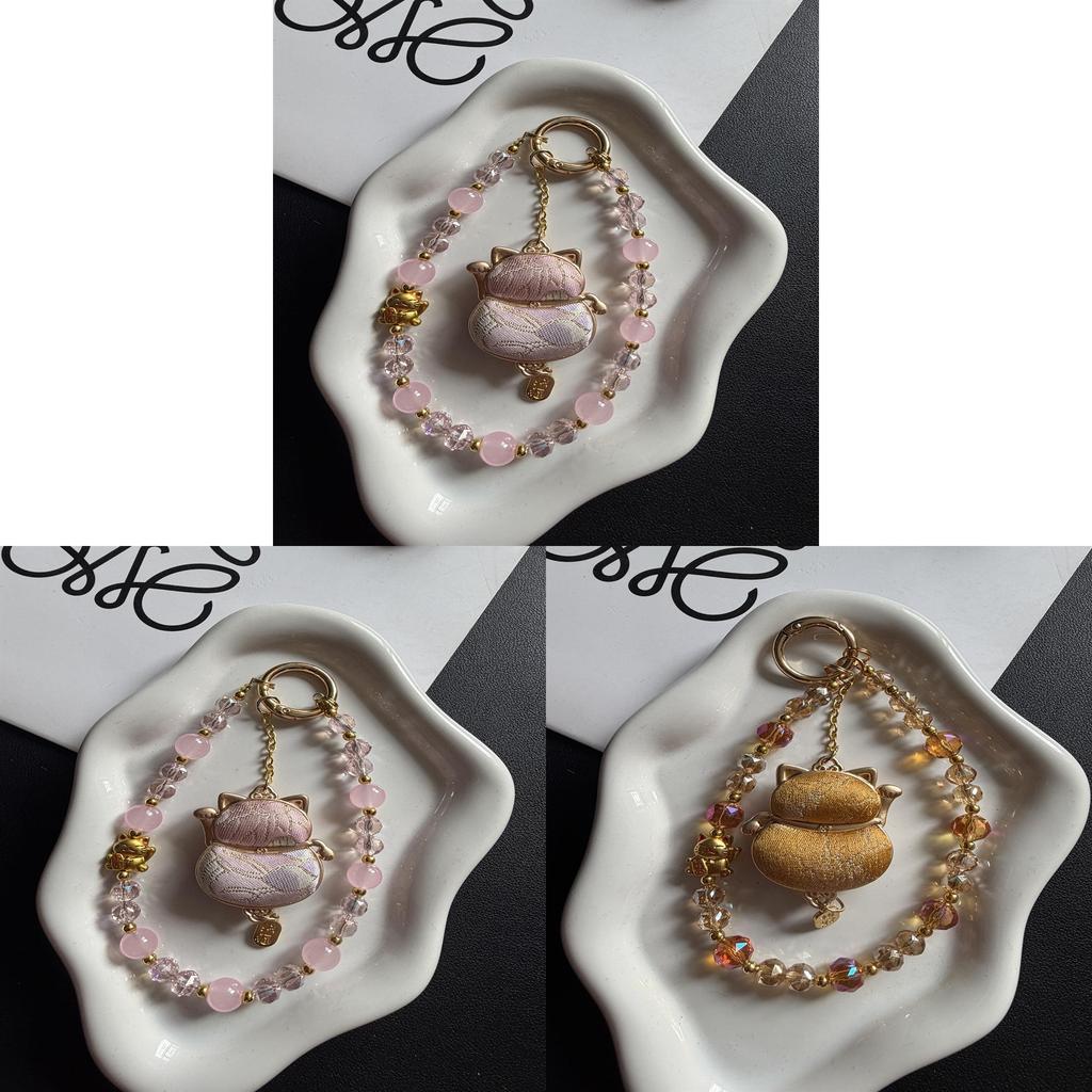 Handcrafted Art Collectible Mobile Phone Lanyard With Crystal Beads For Men And Women