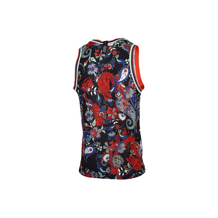 Nike Dragon Totem Print Embroidered Logo Fitted Basketball Vest Men Tops Multicolor CK6302-457
