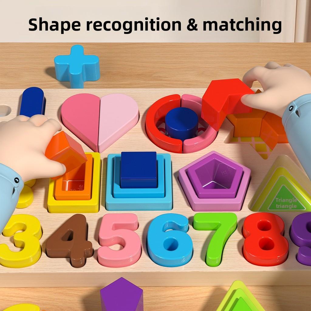 Toy Puzzle Wooden Building Block For Toddler Learning Cognitive Development