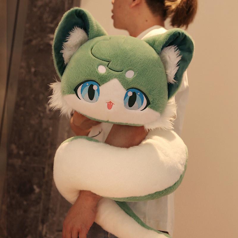 Adorable Cat Snake Plush Toy Cute Stuffed Animal Doll Gift For Birthdays And Keychains