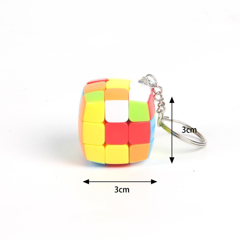 Mini Cube 3x3x3 Schlüsselanhänger Magische Würfel Puzzle Mofangge für Anfänger Professionelle Cubo Magico Spielzeug für Kinder Kinder