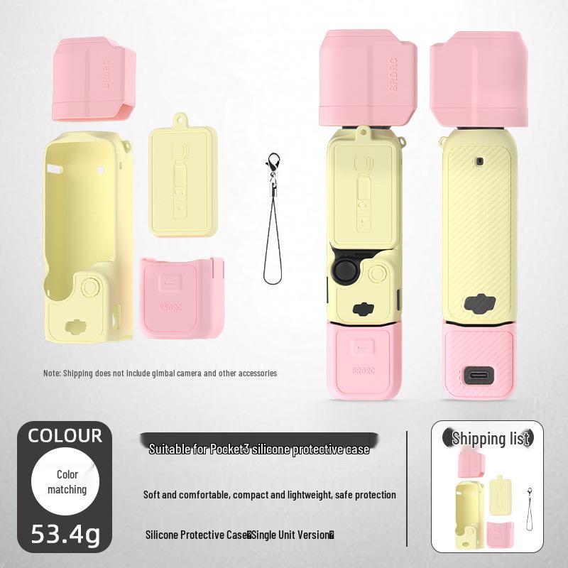 DJI Pocket 3 Silicone Protective Case for Osmo Pocket Gimbal Camera - Macaron Color Shell