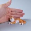 Simulation Cat Pet Model Cartoon Lying Cat Statue Adorable Cat Ornament  Kids Toy