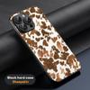 Cow print cteative painting art pattern Phone Case For iPhone 16 15 14 13 12 11 Plus Pro Max Limited Black hard case Sheepskin