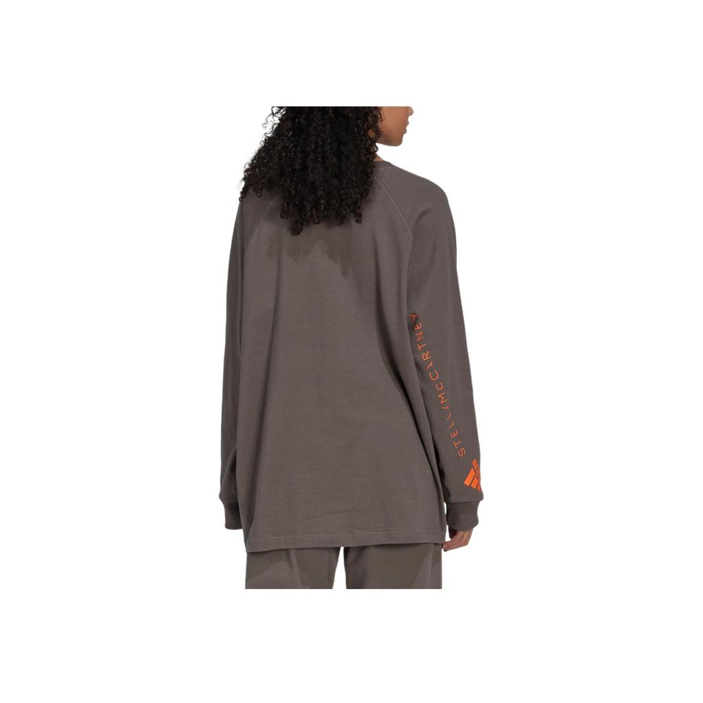 Adidas Stella McCartney Long Sleeve Logo Print T-Shirt Unisex Tops Brown IB5897
