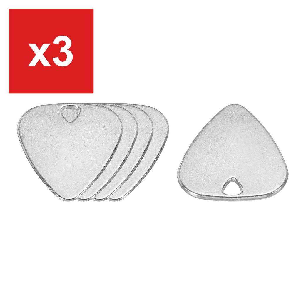 uxcell Metal Guitar Picks, 1.8mm Silver Tone, 5-Pack