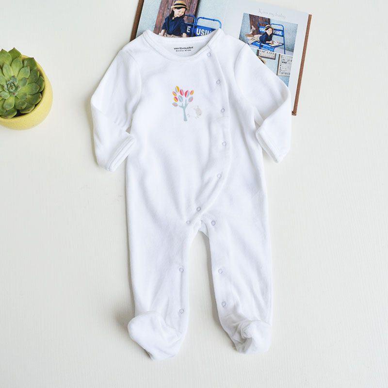 

Newborn French Pure Original Velvet One-Piece White Colorful Small Tree Code 2A/86