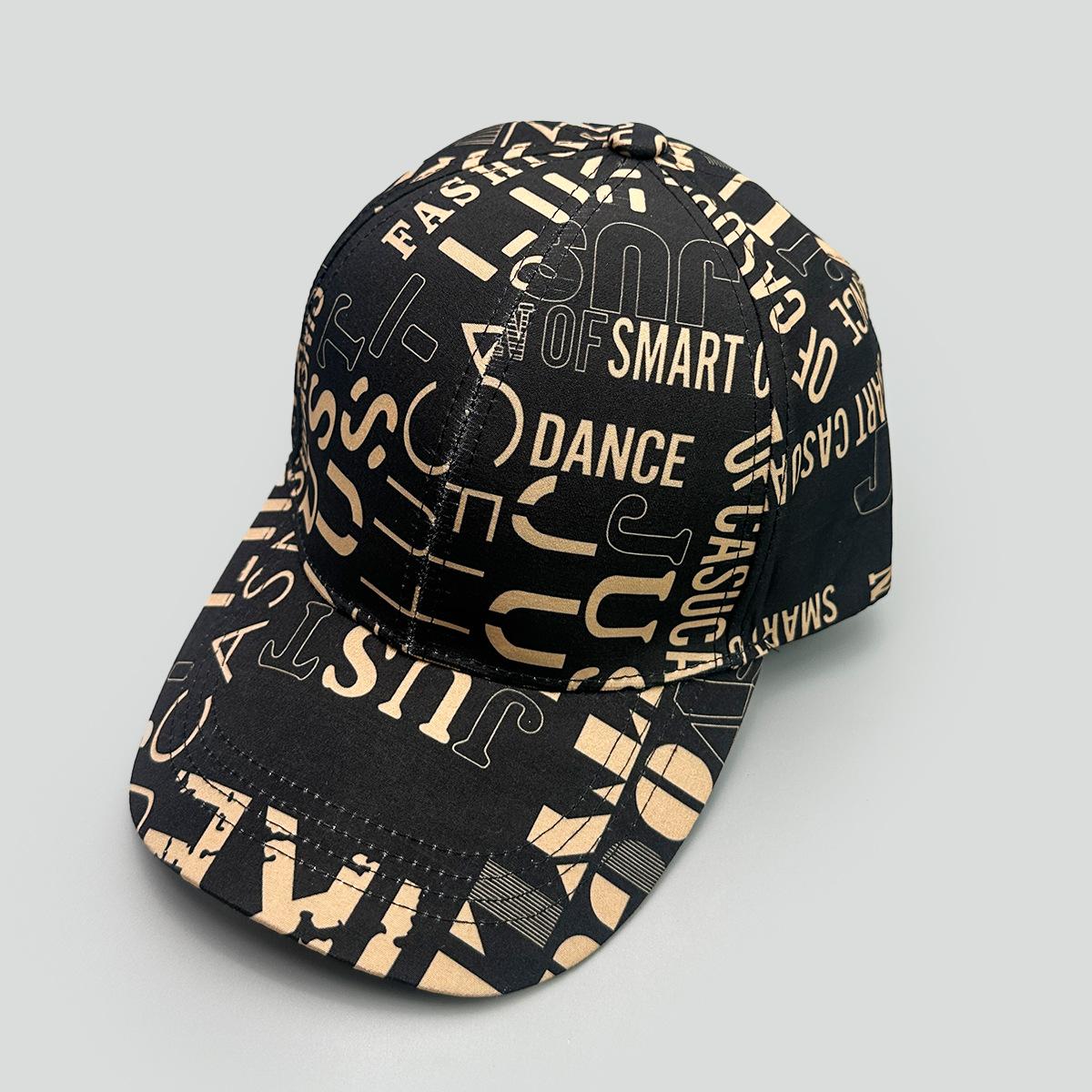 Personalized Print Full Letter Baseball Cap Men S And Women S Hard Top Sunshade Street Outdoor Graffiti Cap 52-60cm