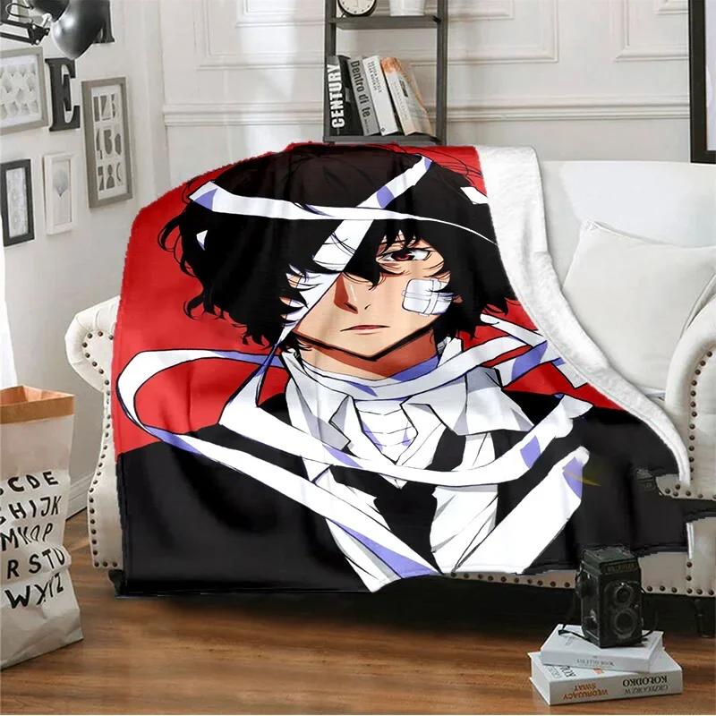 Manga Bungo Stray Dogs Dazai Osamu Throw Blanket Sheets On The Bed Blanket On The Sofa Decorative Lattice Bedspreads Sofa Covers
