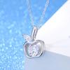 Women's Zirconia Christmas Apple Necklace Pendant – Lovely Princess Design